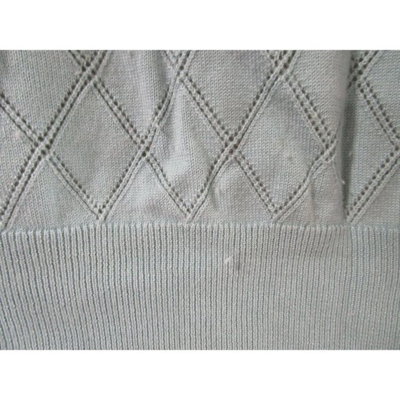 Brooks Brothers Silk Cashmere Blend Cardigan Ladies L Green Diamond Pattern EUC - Picture 10 of 14